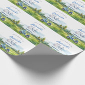 Hole In One Golf 1st Birthday  Geschenkpapier (Ecke)