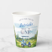 Hole In One Golf 1st Birthday  Pappbecher (Rückseite)