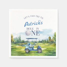 Hole In One Golf 1st Birthday  Serviette