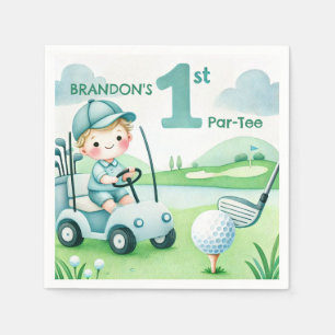 Hole in One Golf Boy 1. Par-tee Geburtstag Serviette