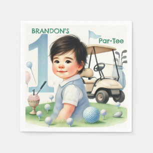 Hole in One Golf Boy 1. Par-tee Geburtstag Serviette