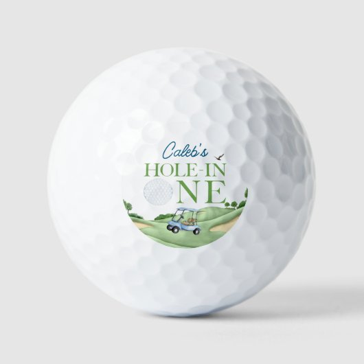 Hole In One Golf Boy First Birthday Par-Tee Golfball (Vorderseite)