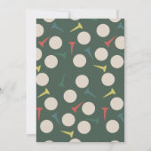 Hole in One Golf Course 1st Birthday Par-Tee Einladung (Rückseite)