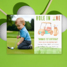 Hole In One Golf Erste Geburtstagsfeier