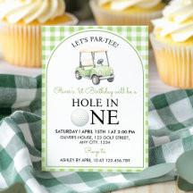 Hole in One Golf Erster Geburtstag Party Green