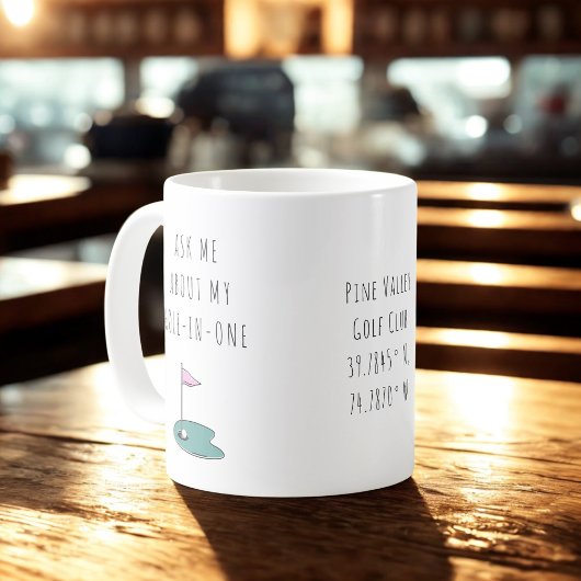 Hole In One Golf Gift for Her Minimal Keepsake Kaffeetasse