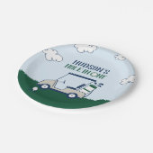 Hole in One Golf Muster Papier Teller (Schrägansicht)