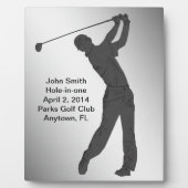 Hole-in-one Golf Swinger Customizable Fotoplatte (Vorderseite)