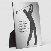 Hole-in-one Golf Swinger Customizable Fotoplatte (Seite)