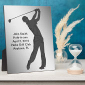 Hole-in-one Golf Swinger Customizable Fotoplatte (Seite)