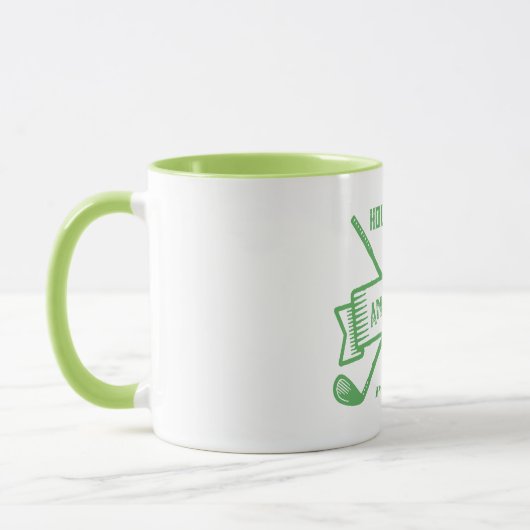 Hole-in-One Golf Tasse - Personalisiertes Golfer-G (Links)