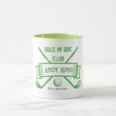 Hole-in-One Golf Tasse - Personalisiertes Golfer-G (Zentrum)