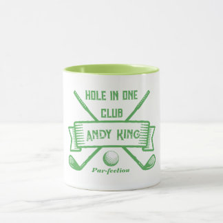 Hole-in-One Golf Tasse - Personalisiertes Golfer-G