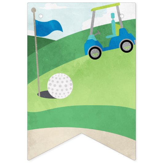 Hole in One Happy Birthday, Boy Golf Wimpelkette (Erste Fahne)