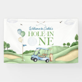 Hole In One Jungen Golf Erster Geburtstag Par-Tee Banner
