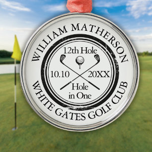 Hole-in-One-Klassiker Personalisierter Golf Ornament Aus Metall