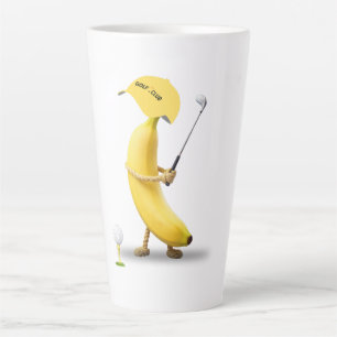 Hole In One – Lustige Banane Golfschläger Cartoon Milchtasse