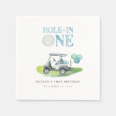 Hole-in-One Mini Golf Party Serviette (Vorderseite)