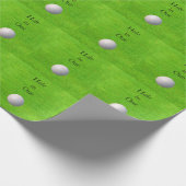 "Hole in One" mit "Golf Ball on Grüntöne Award"  Geschenkpapier (Ecke)