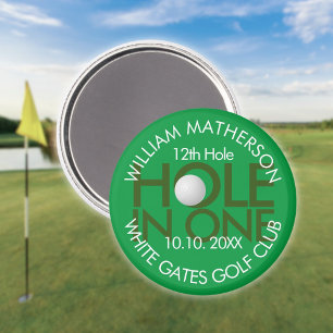 Hole in One Modern Fun Golf Magnet