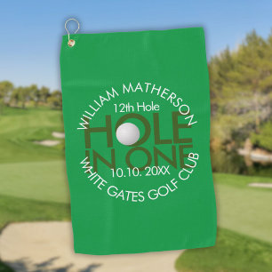 Hole in One Moderner Spaß Golfhandtuch
