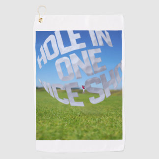 Hole In One Nice Shot Golf Towel Golfhandtuch
