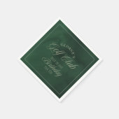 Hole-in-One Par-tee Elegant Golf Geburtstagsparty Serviette (Ecke)