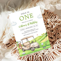 Hole In One Par-tee Golf Junge 1. Geburtstagseinla