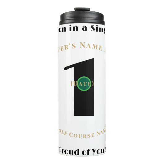 Hole in One Sister – Personalized Golf Milestone Thermosbecher (Vorderseite)
