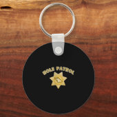 Hole Patrol Cornhole Funny Sheriff Star für einen  Schlüsselanhänger (Vorderseite)