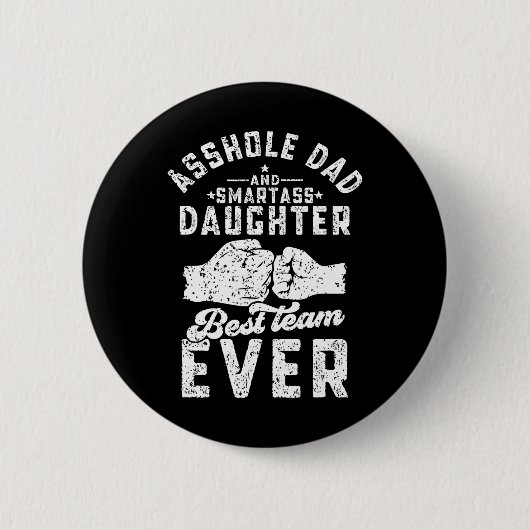 Hole Vater und Smart Daughter Bestes Team aller Ze Button (Vorderseite)