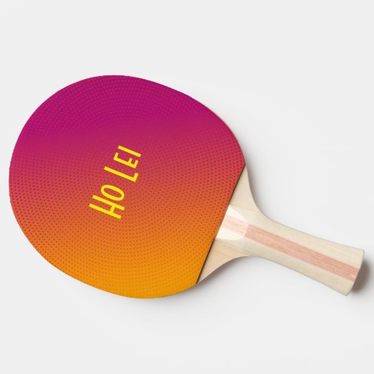 HoLei Raspberry & Orange Tischtennis Schläger (Seitenansicht)