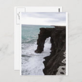 Holei Sea Arch Hilo Big Island Hawaii Postkarte (Vorne/Hinten)