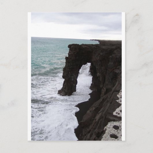 Holei Sea Arch Hilo Big Island Hawaii Postkarte (Vorderseite)