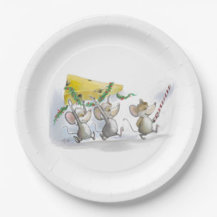 Holen in den Weihnachtskäse-Pappteller Pappteller