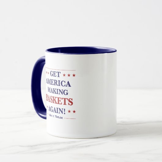Holen Sie Amerika wieder BASKETS! von Eric Taylor Tasse (Vorderseite Links)