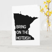 Holen Sie auf die Hotdish lustige Minnesota Karte (Gelbe Blume)