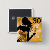 Holen Sie das Gold des Bling Schein-30. Button (Vorne & Hinten)