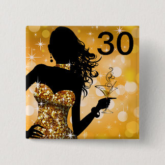 Holen Sie das Gold des Bling Schein-30. Button