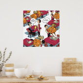 Holen Sie das Onions Funny Food Service Cartoon Po Poster (Küche)