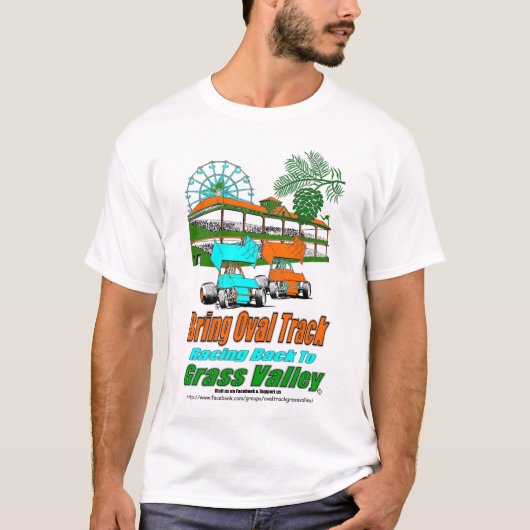 Holen Sie die ovale Bahn, die zurück zu Gras-Tal T-Shirt (Vorderseite)
