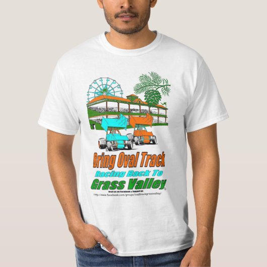 Holen Sie die ovale Bahn, die zurück zu Gras-Tal T-Shirt (Vorderseite)