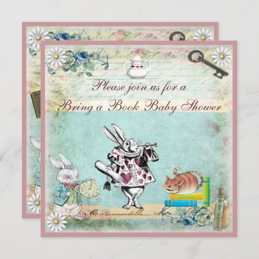 Holen Sie ein Buch Alice u. Einladung (Vorne/Hinten)