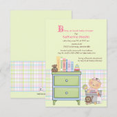 Holen Sie eine Buch-Mädchen-Babyparty-Einladung Einladung (Vorne/Hinten)