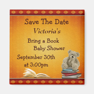 Holen Sie eine Buchteddy-Baby-Dusche Save the Date Magnet