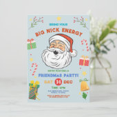 Holen Sie Ihr großes Nick Energie Friendmas Weihna Einladung (Stehend Vorderseite)