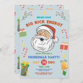 Holen Sie Ihr großes Nick Energie Friendmas Weihna Einladung (Vorne/Hinten)