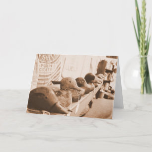 Holen Sie Ihre Enten in eine Reihe - Grußkarte Karte