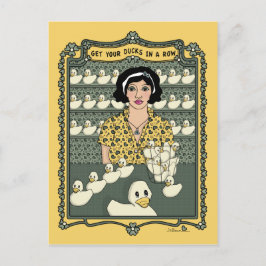 Holen Sie Ihre Enten in eine Row_C_ Postkarte