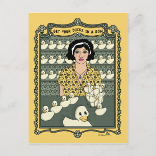 Holen Sie Ihre Enten in eine Row_C_ Postkarte